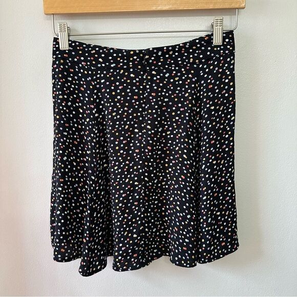 REFORMATION Flounce Polka Dot-print Crepe Mini Skirt In Confetti - Picture 3 of 5